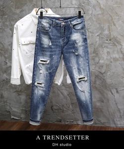 Jeans pour hommes M03808 Mode 2024 Piste de luxe Design européen Style de fête