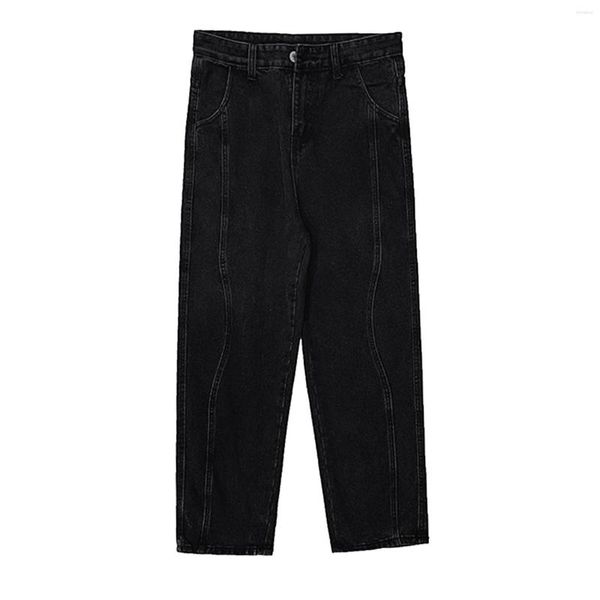 Pantalones vaqueros para hombre Pantalones masculinos High Street lavados viejos holgados pantalones de pierna ancha pantalones casuales de tubo vertical para hombres Vaqueros