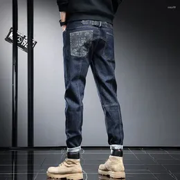 Jeans pour hommes Homme Cowboy Pantalon recadré avec poches Pantalon droit Designer Baggy Denim de haute qualité Style de rue japonais doux