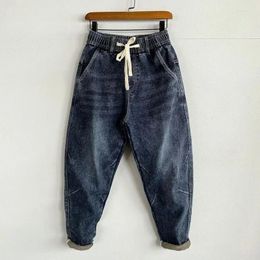 Jeans para hombres Hombre Pantalones de vaquero Pantalones Harem cónicos Elástico Estiramiento Empalmado Original Estilo coreano Oversize 2024 Tendencia Moda XS