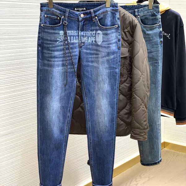Jeans pour hommes MasterMind 2023 Fashion Skeleton Casual Slim Pantalon MMJ Haute Qualité Confort Imprimé