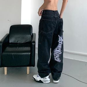 Jeans pour hommes Pantalons pour hommes Oversize Lettre Harajuku Graphic Star Casual Hip Hop Esthétique Pantalon Y2k Mode Coréenne Streetwear Vêtements