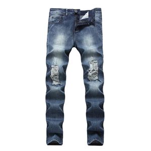 Jeans pour hommes Les hommes vendent des jeans américains et High Street Air Break Small Foot Elastic Women's