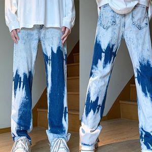 Heren jeans heren baggy Y2K streetwear vintage denim broek voor casual lente herfst losse lange broek zwart blauw