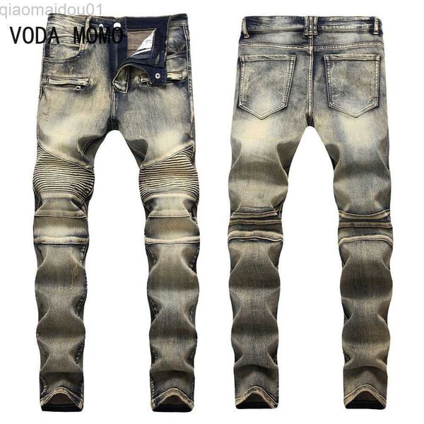 Jeans para hombres Hombres Black Skinny Denim Jeans Marca DSQ Hombre Ripped Stretch Fit Jeans Hombres Slim Fit Long Jeans Pantalones Streetwear Casual Jeans L230724