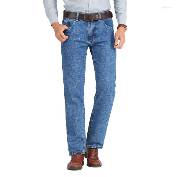 Pantalones vaqueros para hombre, pantalones vaqueros clásicos de negocios para primavera y otoño para hombre, pantalones vaqueros de marca elásticos rectos, monos de verano, pantalones ajustados 2023