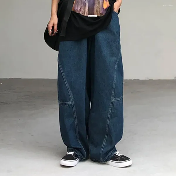 Jeans pour hommes Hommes Pantalons décontractés Pantalons de style Hip Hop Vintage Cargo Lâche Large Jambe avec entrejambe profond Streetwear