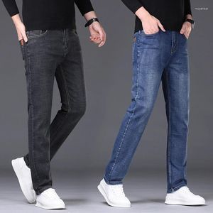 Jeans pour hommes Hommes confortables et doux pour les loisirs d'affaires Mode Slim Fit Rétro Pantalon long Ajusté Jambe droite