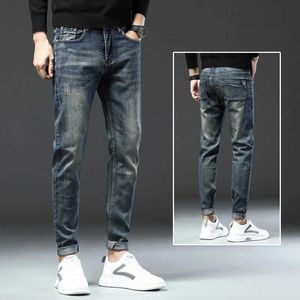 Jeans masculin jeans en denim de denim extension décontractée pantalon slim de haute qualité masculine pantalon coréen marque quotidienne doseur y240507