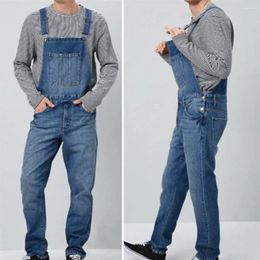 Jeans pour hommes, salopettes de jean pour hommes de la combinaison respirante douce avec un pantalon long pantalon sans coiffure pour tous les jours