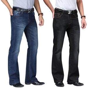 Jeans pour hommes Jeans évasés pour hommes Boot Cut Denim Pantalon Confortable Légèrement Slim Designer Classique Lâche Casual Bleu Noir Pantalon Taille 28 - 40 230313