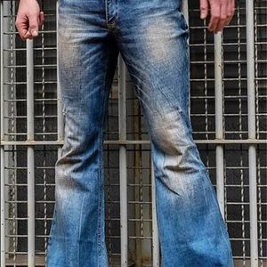 Jeans Homme Pantalon Long Printemps Évasé Bleu Vintage Vieux Pantalon Denim 230712