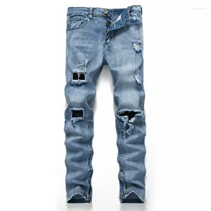 Jeans pour hommes trou troublé de haute qualité de haute qualité de haute qualité