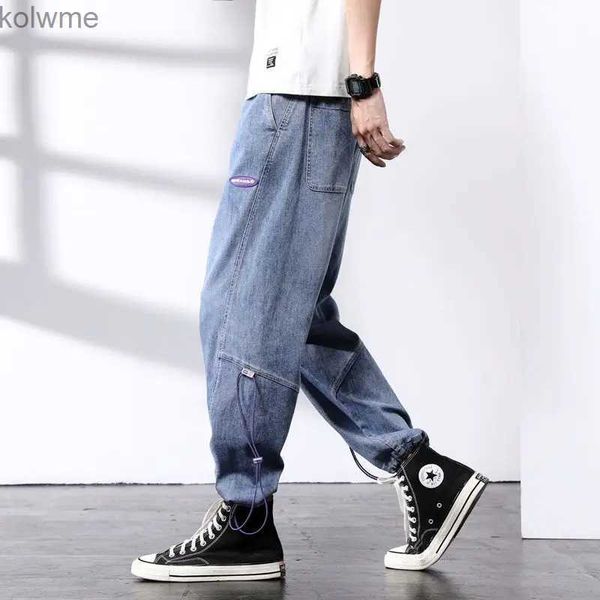 Men's Jeans Hombres Jeans Casual High Street Dark Grey Denim Jeans Pantalones Harem Pantalones Vintage Hombre Moda Jeans Primavera Otoño Nuevo All-match YQ240205