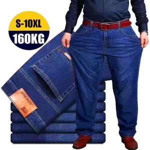 Heren jeans menans oversized zwart blauw losse spijkerbroek voor mannen casual dikke broek heren vrachtbroek pantalon homme 8xl 10xl broek 230529