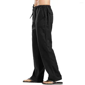 Jeans pour hommes Hommes Pantalons de yoga longs Longueur Lâche Jogging Casual Couleur Solide Poches à cordon Pantalon droit