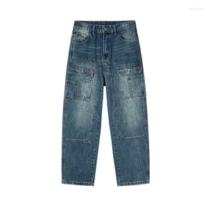 Jeans pour hommes Hommes Lâche Casual Plus Taille Multi Poche Denim Cargo Pantalon Japonais Streetwear Mode Large Jambe Baggy Harem Pantalon