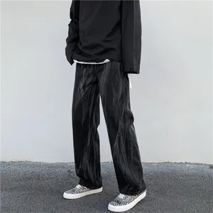 Jeans pour hommes Hommes Pantalons Lavage Couleur unie Poches Denim Taille moyenne Cargo Plus Taille Mode Pantalon décontracté Homme Daily Wear A06