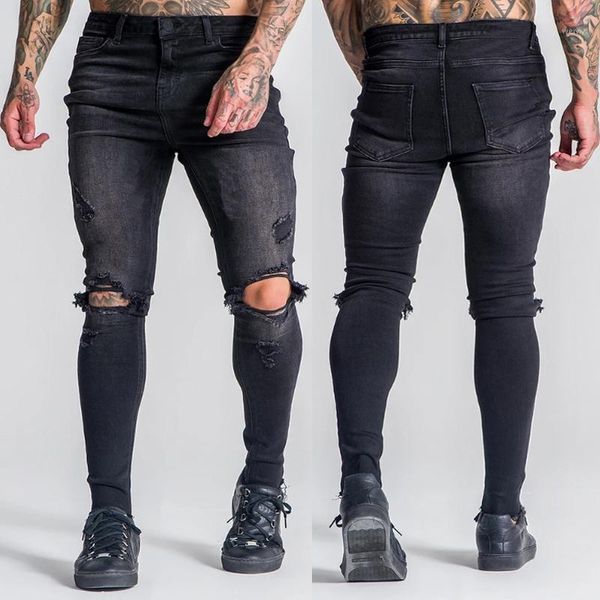 Hommes jean hommes déchiré maigre bleu crayon pantalon moto fête pantalon décontracté rue 2021 Denim homme 4XL