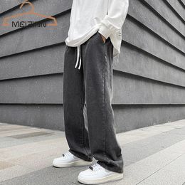 Jeans para hombres Jeans negros para hombres Marca Primavera Hip Hop Streetwear Pantalones vaqueros de pierna ancha coreanos Pantalones para hombres Moda Y2K Jeans rectos casuales para hombres 230316
