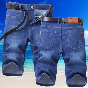 Jeans pour hommes Hommes Bleu Noir Trendy Denim Shorts Summer Business Casual Stretch Straight Cowboy Shorts Mâle Marque Slim Pantalon 220929