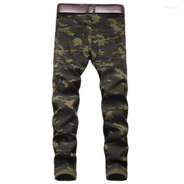 Jeans pour hommes Mode pour hommes Stretch Camouflage Biker Casual Denim Pantalons Slim Multi Pocket Military Cargo Pants Hip Hop
