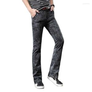 Heren jeans heren mode afslank past fits flare heren casual denim broek magere broek streetwear Koreaanse stijl sneeuwvlok