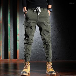 Jeans pour hommes Mode Homme Streetwear Hommes Haute Qualité Loose Fit Multi Poches Vert Casual Cargo Pantalon Hombre Harem Pantalon Hip Hop