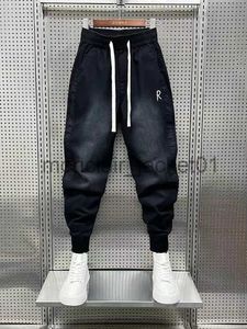 Men's Jeans Jeans sarouel pour hommes japonais Harajuku marque de luxe Baggy Hip Hop Streetwear nouveau dans le pantalon de rue coréen noir populaire J231012