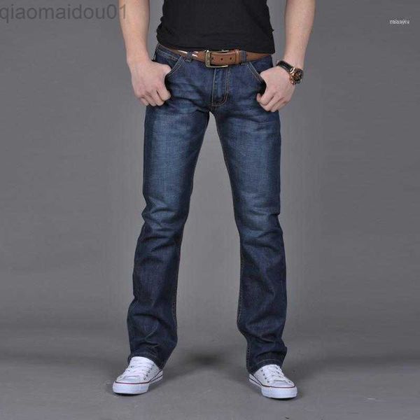 Jeans para hombres Jeans para hombres Mezcla de algodón Ligero estiramiento Bigotes Lavado Casual Otoño Denim Algodón Hip Hop Trabajo suelto Pantalones largos Pantalones 4.171 L230725