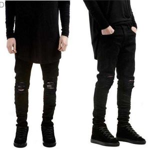 Jeans pour hommes Jeans pour hommes Designer Marque Hommes Noir Skinny Ripped Stretch Slim Mode Hip Hop Swag Homme Casual Denim Biker Pantalon Salopette Jogger Z230706