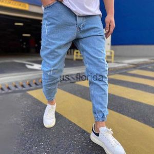 Herenjeans Herenjeans Mode Casual Sportbroek Heren Plus Size Potloodbroek Krimpelastische Jean voor Man Slanke broek Skinny Jeans Heren J230630