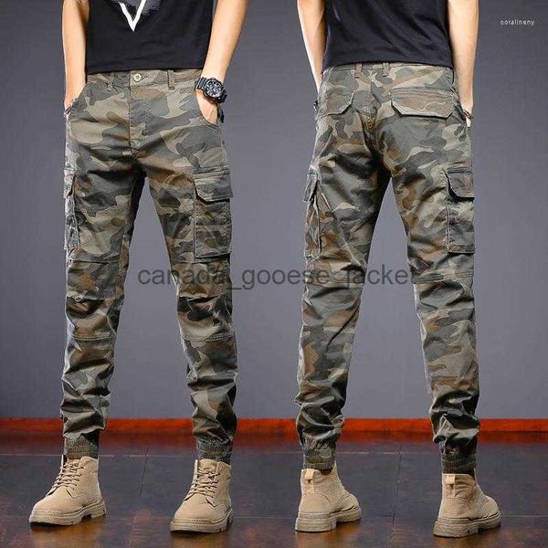 Jeans masculin jeans pour hommes streetwear de mode Big Pocket Spliced Designer Casual Cargo Pantal