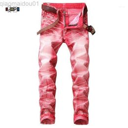 Jeans pour hommes Jeans pour hommes Idopy Swag Mens Designer Brand Hip Hop Skinny Stretch Plus Size Washed High Street Slim Fit Pants For Men1 L230725
