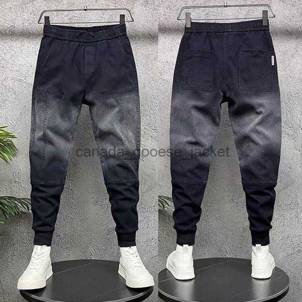 Jeans pour hommes Jeans pour hommes pantalons en Jean Baggy Leggings mode Streetwear noir Denim vêtements Cargo Cowboy Style coréen Original pantalon d'épissure global L230911