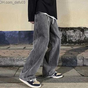 Jeans pour hommes Jeans pour hommes Pantalons pour hommes Colorfast Straight Stretchy Waist Male Clothes Z230801
