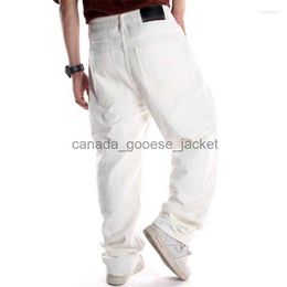Jeans para hombres Jeans para hombres Hombres Street Dance Hiphop Moda Bordado Negro Tablero Suelto Pantalones de Mezclilla General Masculino Rap Hip HopL230911
