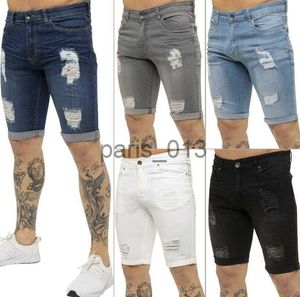 Jeans masculinos homens jeans shorts verão moda casual slim fit mens estiramento curto jeans godd qualidade elástica denim para homem x0911