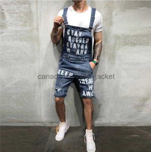 Jeans voor heren Gewassen heren Jeans met briefzak Boyfriend Ripped Voor overall Jumpsuit Street chic Strap Calca Masculina E211L230911