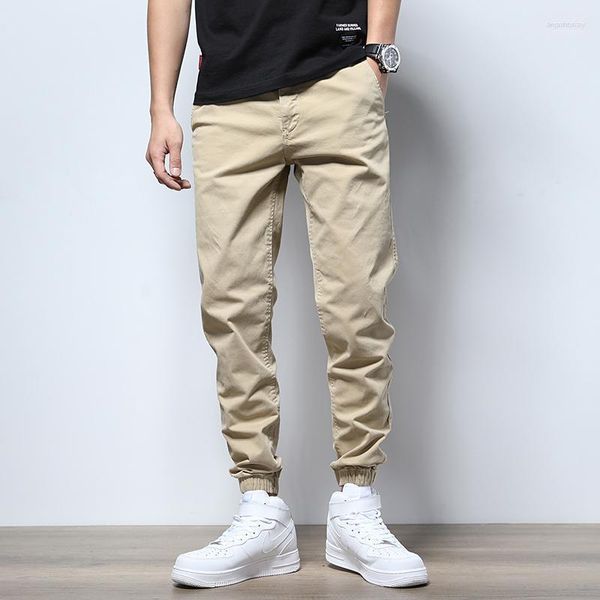 Jeans para hombres Estilo coreano para hombres Moda Hombres Khaki Diseñador simple Pantalones de carga casuales Monos Streetwear Hip Hop Joggers Harem