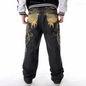 Jeans pour hommes hommes Hip Hop mode broderie noir planche ample ensemble mâle Rap esthétique Y2k vêtements grande taille Streetwear