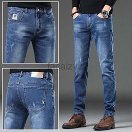 Heren jeans heren nieuwe jeans slank fit elastische voeten broek jeugd gewone heren mode heren grote denim broek plus size broek