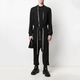 Jeans pour hommes combinaison de personnalité pour hommes tendance version coréenne allmatch costume ample pantalon cargo noir S6XL 230628