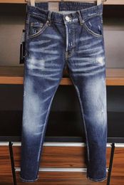 Jeans pour hommes Jeans déchirés pour hommes Marque de luxe Hommes Jeans skinny Bleu clair Trous Jeans longs Qualité Homme Stretch Slim Jeans Mode Jeans 28-38 230414