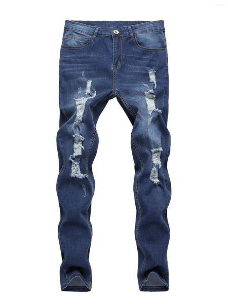 Jeans pour hommes Hommes S Ripped Slim Fit Super Comfy Skinny Stretch Pantalon Basic Denim Jeune à la mode