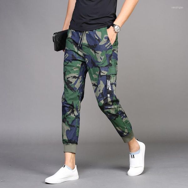 Jeans pour hommes été léger Camouflage hommes mode armée vert cheville longueur Denim pantalon décontracté Streetwear coton Cargo