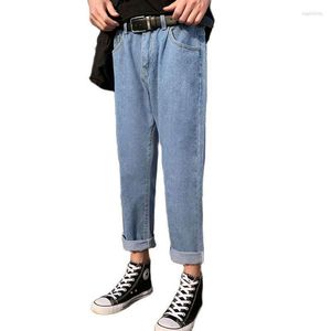 Heren Jeans Heren Groothandel 2023 Fasion Casual Hip Hop Zwart Gekruld Drop Heren Losse Wijde Broek Trend Recht Oud Harem