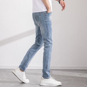 Jeans élastiques intelligents pour hommes, pantalon droit en Denim extensible régulier, mode Business, printemps automne 2022, size28-36