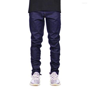 Jeans pour hommes Hommes Stretch Denim Dark Blue Skinny Zipper Causal Y5038