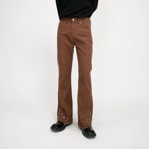 Jeans pour hommes hommes Vintage Slim Fit Denim botte coupe pantalon homme coréen Streetwear Vibe Style mode Hipster pantalon